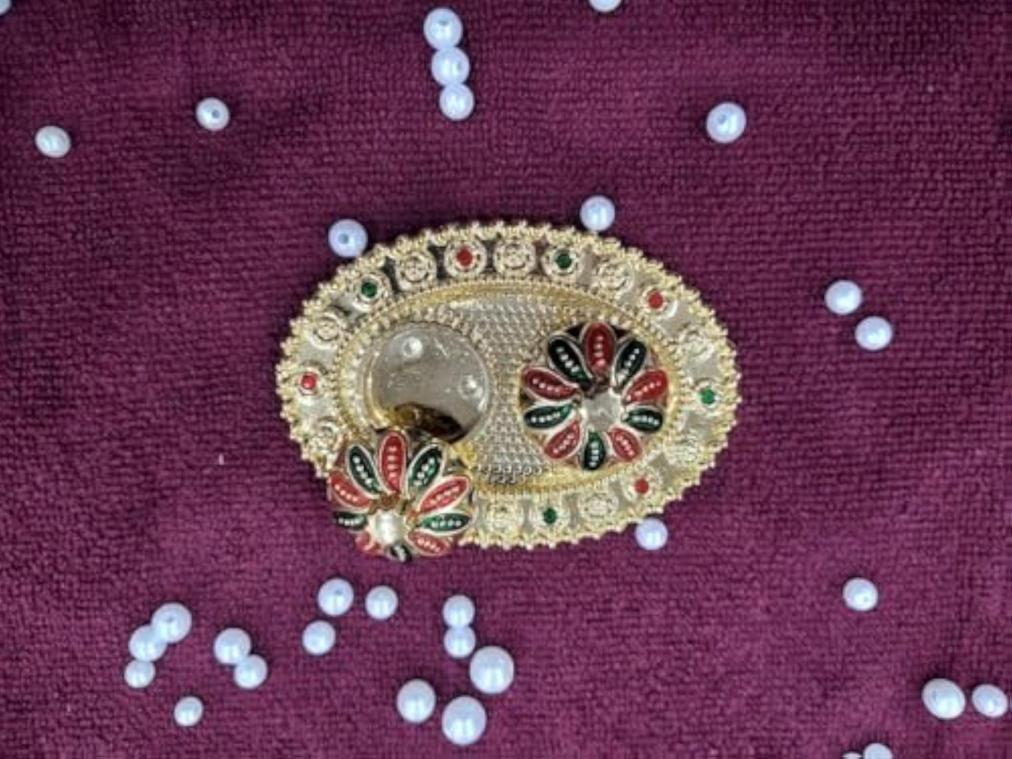 Fancy Box Plate for Pooja, Tilak Box for Gifting
