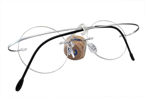 Miniatura 6 de Gafas de lectura de titanio sin montura Vintage Small Round 43-22-145 Filtro azul claro Lente de policarbonato