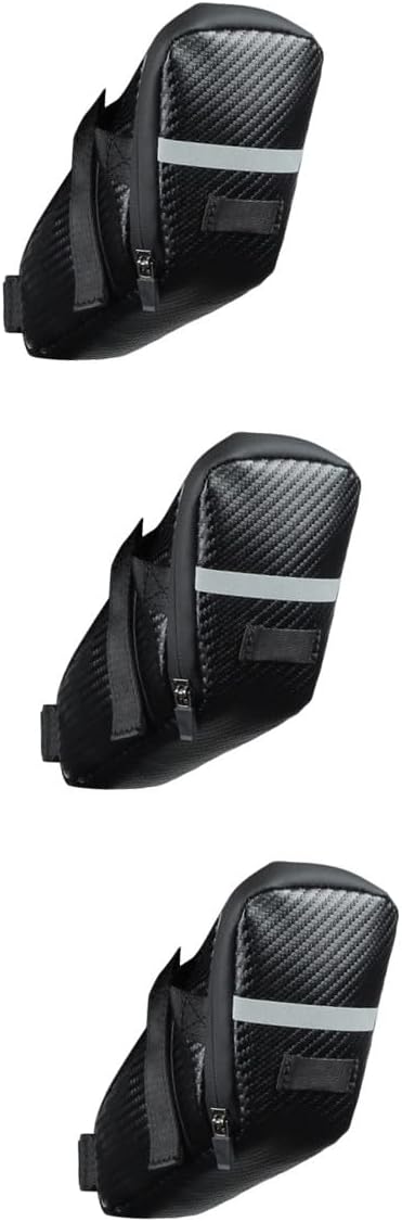 Mikikit 3pcs Mountain Bike Handlebar Bag Lightweight Storage Pouch for Tools Phone Essentials Easy to Install Scratch-resistant for Cycling Adventures