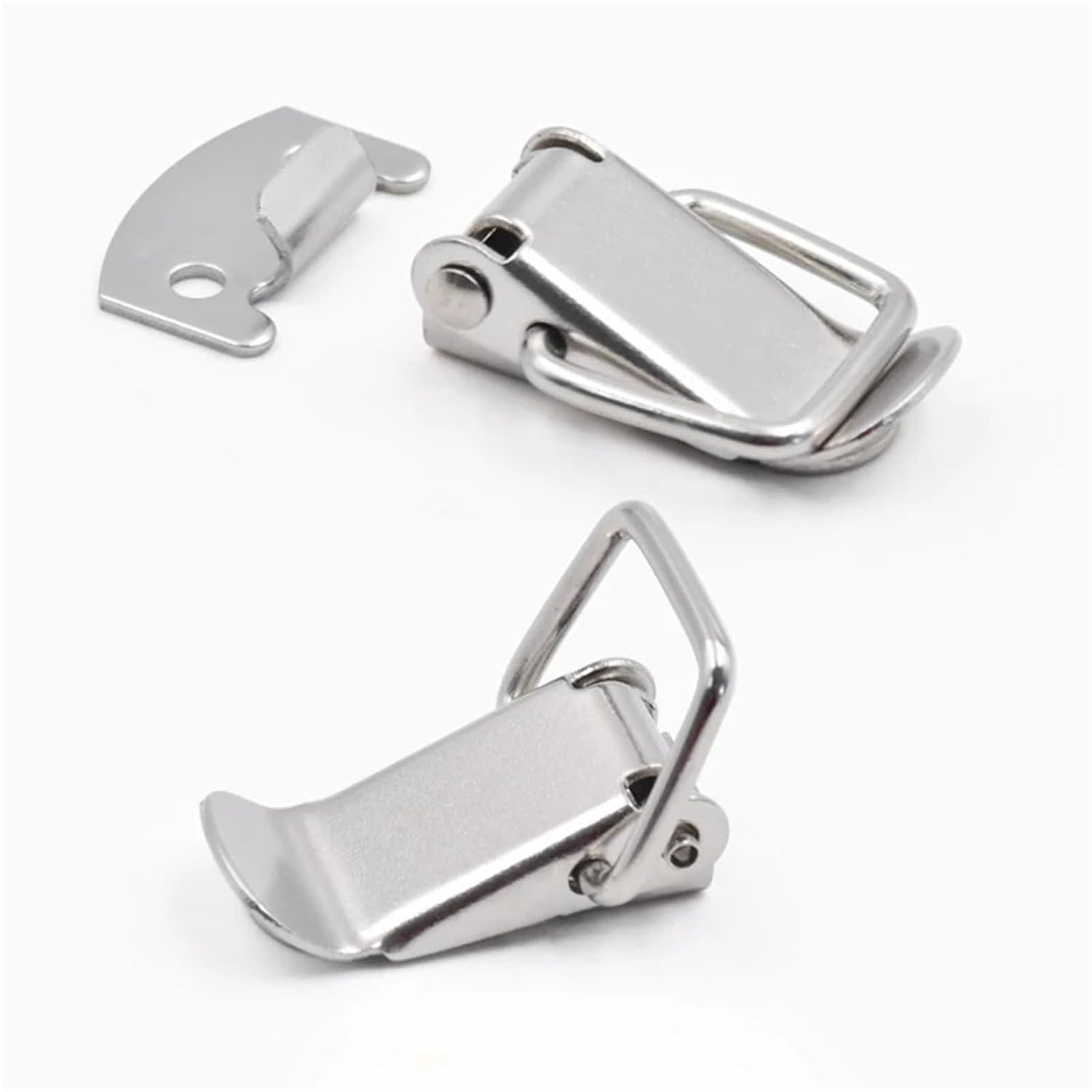 Buckle Hook Wooden Box Hasps Clamp Spring Catch Clasp Loaded Draw Toggle 1Pcs(5pcs-304 Steel)