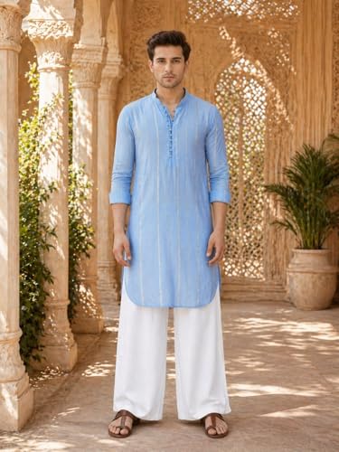See Designs Store See Designs Men's Solid Wide Fit Rayon White Pyjamas - Image 7