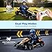 Kiddokidz Licensed Formula E Electric Go Kart for Kids, 12V Outdoor Race Car with Remote, 3-Speed, Safety Belt, Orange