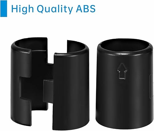 Miniatura 5 de Paquete de 52 clips de alambre para estantes, clips de bloqueo de estante negros para estantes de poste de 34 pulgadas, fundas de plástico de