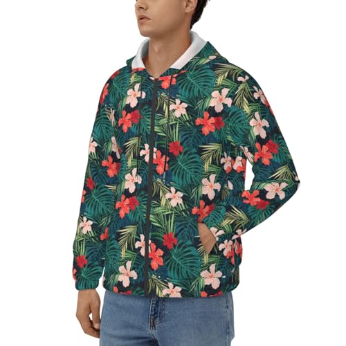 Sweat à capuche imprimé hawaïen pour homme, pull doux toutes saisons - 2