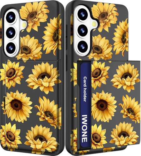 IWONE for Samsung Galaxy S25 FE Case - Yellow Sunflowers
