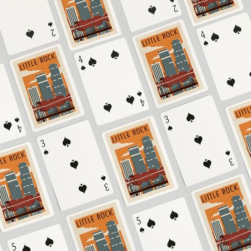 Baraja Little Rock Arkansas, 52 cartas poker miniatura 4