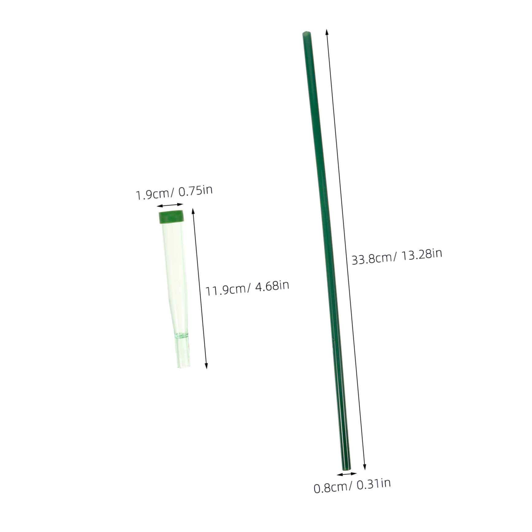 HAPINARY Floral Water Tubes Set 5 Pcs Extendable Plastic Vials for Flowers Orchid Tubes Caps for Home Use