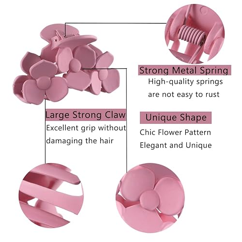 Miniatura 3 de She's hui 8 pinzas para el cabello para mujer, cortadas, antideslizantes, pinzas de sujeción fuerte para cabello largo, accesorios de moda, pinzas