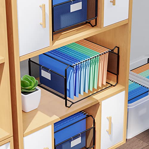 Mesh Hanging File Organizer,Torolle Letter-Size File Folder Holder Crate Frame -Black #TOP4