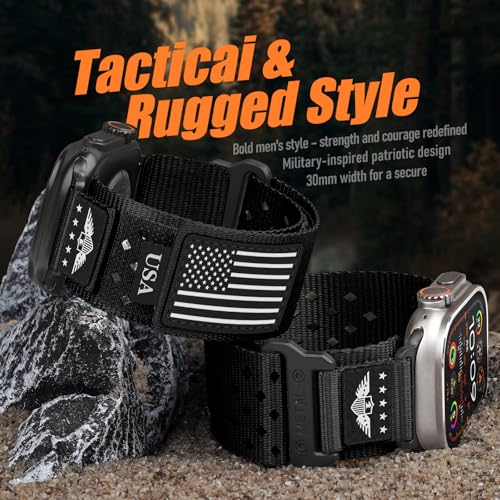 Rugged Nylon for Apple Watch Band Seri.12~1 SE 2/3 42mm 41mm 40mm 38mm Men by BXUXOHS - Used condition - Image 7