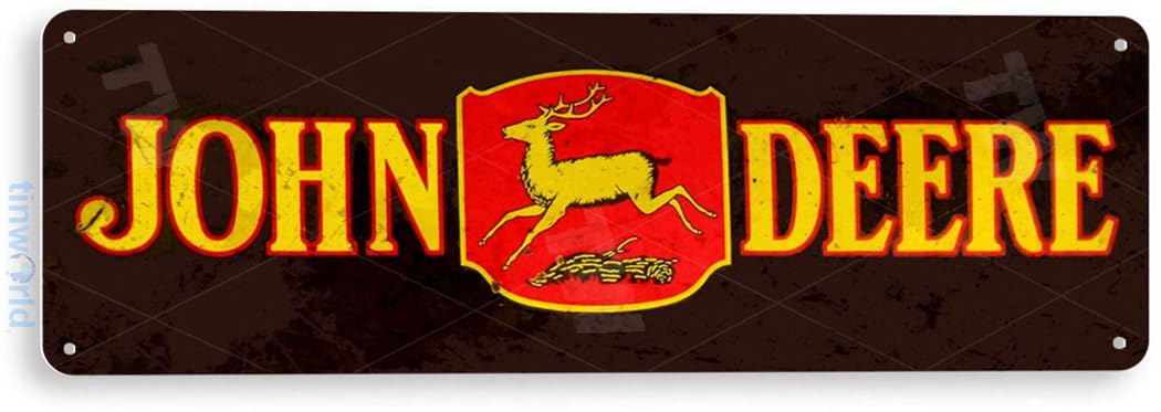 Tinworld Tin Sign: John Deere Tractor Retro Rustic Farm Equipment Store Metal Decor B672