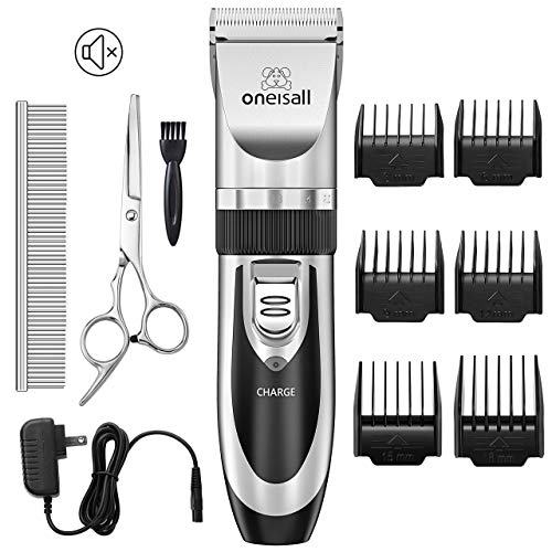 oneisall Dog Shaver Cllippers Low Noise Rechargeable Cordless Electric Queit Hair Clippers Set