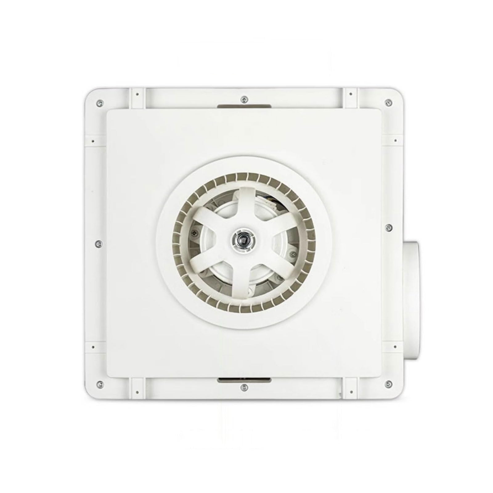 Badezimmer-Abluftventilator, integrierter Deckenventilator, 30 x 30 cm, Aluminium-Tastenbrett, Gipskartonplatte, starker Abluftventilator für Küche und Bad