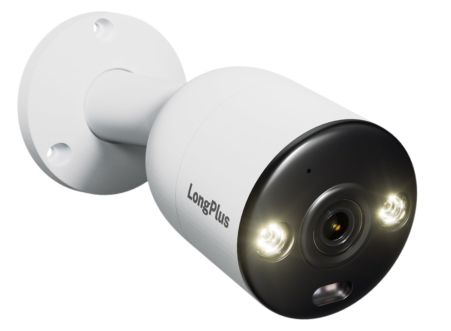LongPlus 4K-UHD 8MP Poe Security Camera, Work with NVR, Wired Bullet Camera, Color Night Vision, LED Spotlights, Strobe Light Alarm, 132° FOV, Two-Way Audio, AI Motion Detection