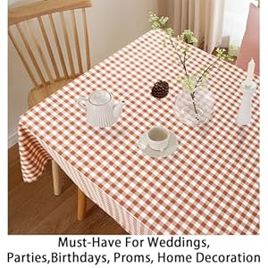 ShinyBeauty Checkered Tablecloth 54x72 Rectangle Tablecloths Brown Plaid Tablecloth -Washable Table Cover with Dust-Proof Wrinkle Resistant Buffalo Plaid Table Cloth for Kitchen and Dining Room ShinyBeauty Checkered Tablecloth 54×72 Rectangle Tablecloths Brown Plaid Tablecloth Washable Table Cover with Dust Proof Wrinkle Resistant Buffalo Plaid Table Cloth for Kitchen and Dining Room
