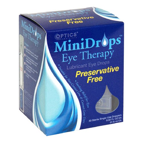 Optics MiniDrops Lubricant Eye Drops, Eye Therapy, 30 - 0.02 fl oz (0.5 ml) droppers