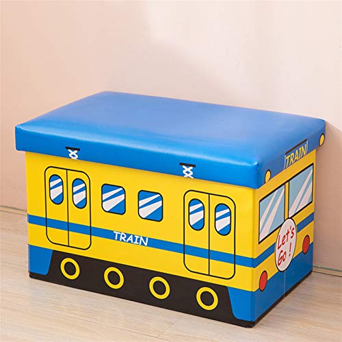19 Inches Cartoon Folding Leather Storage Ottoman With Foam Padded Seat, Support 330lbs, Children's Small Poufs, Storage Benches, Toy Chest Boxes For Kids', Foldable Room Organizers, Kids' Step Stools 19 Inches Cartoon Folding Leather Storage Ottoman With Foam Padded Seat, Support 330lbs, Children's Small Poufs, Storage Benches, Toy Chest Boxes For Kids', Foldable Room Organizers, Kids' Step Stools