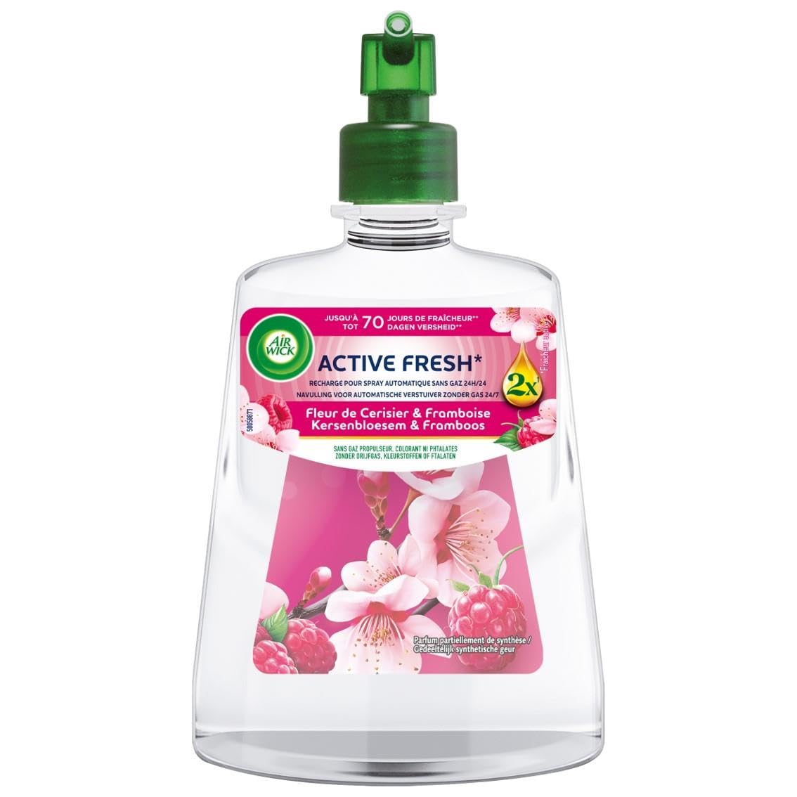 Air Wick 2 Nachfüller für Automatik Spray ohne Gas Kirschblüte und Himbeere