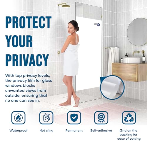 vgoltd Frosted Window Film Self Adhesive Vinyl Privacy Film Opaque Stickers Vinyl Covering for Glass Windows Bathroom Home & Office Doors (30 x 100 cm) - Cosy Home Interiors vgoltd Frosted Window Film Self Adhesive Vinyl Privacy Film Opaque Stickers Vinyl Covering for Glass Windows Bathroom Home & Office Doors (30 x 100 cm) - Image 6