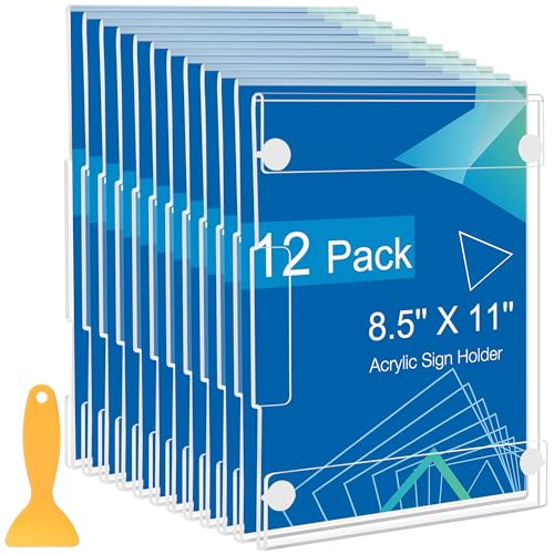 12 Pack Acrylic Sign Holder
