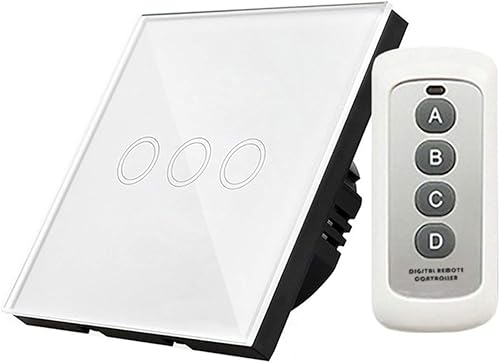 vie telecomando senza fili tocco interruttore AC110-240V montaggio parete Light Touch switch con telecomando Y603B bianco vie telecomando senza fili tocco interruttore AC110-240V montaggio parete Light Touch switch con telecomando Y603B bianco