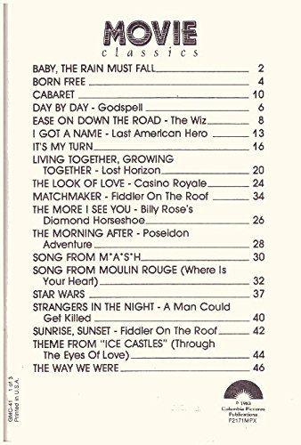 Movie Classics: For Keyboard, Melody Instruments, Guitar, Vocal (Melody Chord 41)