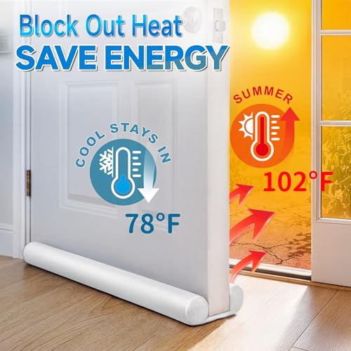 Image of MAXTID Under Door Draft Stopper Cold Air Blocker - Large Doors Seal Gap Bottom of Doors 36 inch Adjustable 30 inch 32 inch 34 inch Weather Stripping Blocker Interior Front Door Sweep Bedroom Must Have
