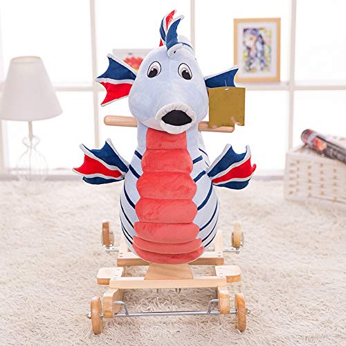 KIKIRon-Toys Schaukeltier Seahorse-Baby-Schaukelpferd-Kind-Fahrt auf Spielzeug-Baby-Schaukelpferd Stabiles Holz… – Bild 4