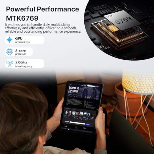 Image of Android 16 Tablet 2026 10 Inch Tablet Octa-Core Processor AI Gemini 12GB RAM + 64GB ROM + 1TB Expand,7000mAh Battery,5GWiFi,8+13MP Camera 2in1 Tablets with Keyboard,Case,Mouse,Stylus
