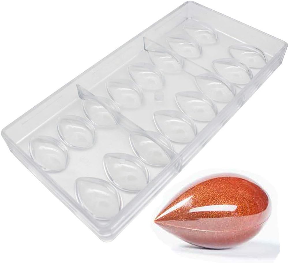 16 Units Lotus Shaped Polycarbonate Chocolate Mold Chocolate Making Model Cake Baking Mould