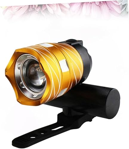 Miniatura 4 de Mountain Bike Headlight with Adjustable Mounts Wide Beam Battery-Powered LED Flashlight for Night Riding and Safety Compact Gold Bicycle Light for