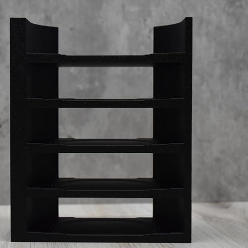 Miniatura 7 de Estante organizador de tapa compatible con Yeti Rambler y vasos, organizador de 5 tapas que se adapta a la mayoría de tamaños de tapas de vasos, más