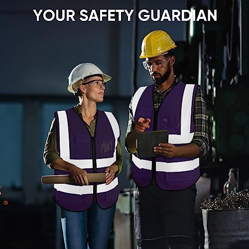 Image of TICONN Reflective Safety Vest High Visibility Class II Mesh Vest for Women & Men Meets ANSI Standards