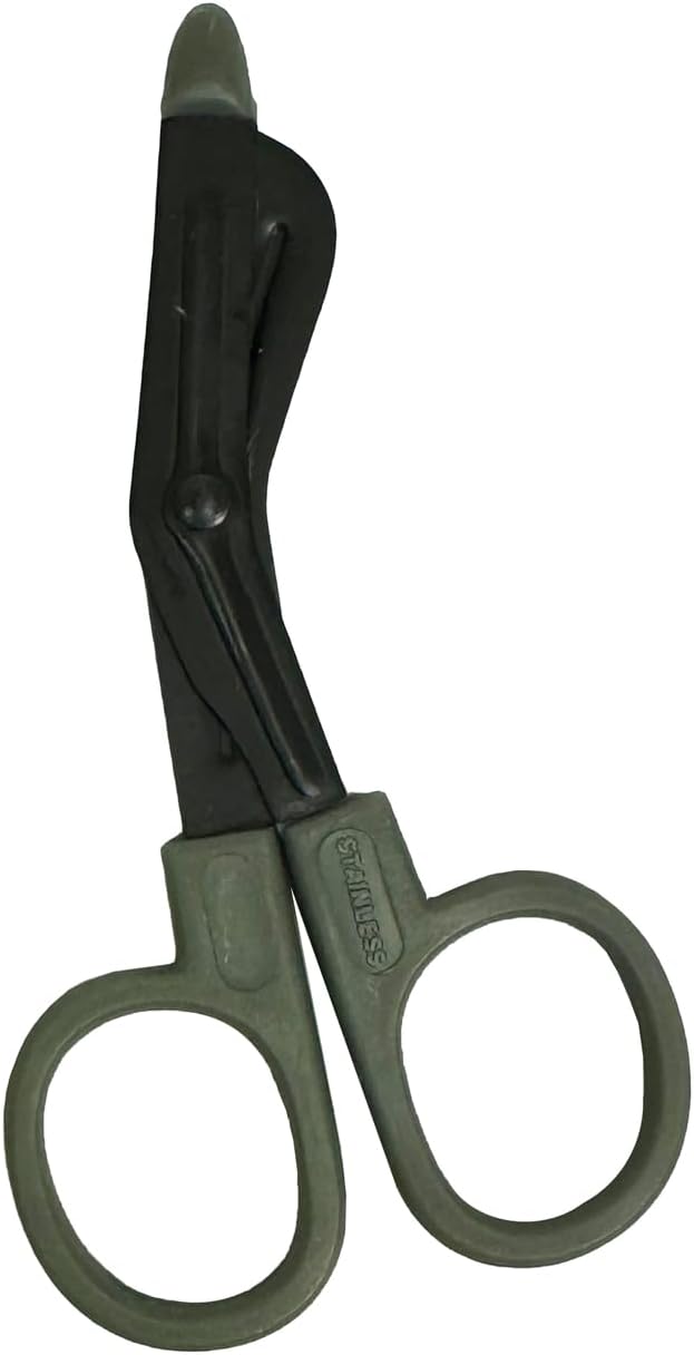 Shears; EMT 4" (Mini) with Black Blades by Rescue Essentials (OD Green)