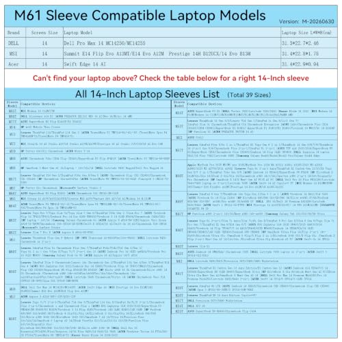 Image of Smatree M61W Hard Protective 14 inch Laptop Case for HP /DELL /Lenovo | Compatible for HP OMEN Transcend, for DELL Latitude 5430 Chromebook or 2-in-1,for Lenovo ThinkBook Plus Gen 5,White(X8250W)