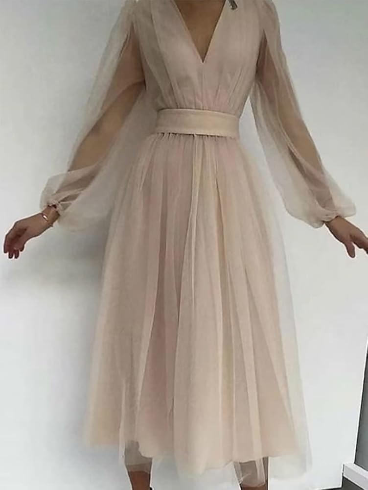 Amazon.com: Women's Double V Neck Long Puffy Sleeves Tulle Prom Dress Midi A Line Foraml Evening Gown Burgundy : Clothing, Shoes & Jewelry Amazon.com: Women's Double V Neck Long Puffy Sleeves Tulle Prom Dress Midi A Line Foraml Evening Gown Burgundy : Clothing, Shoes & Jewelry