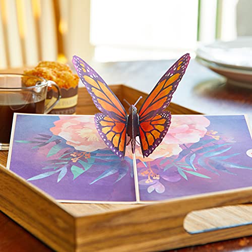 Lovepop Monarch Butterfly Pop Up Card, 5X7-3D Greeting Card, Birthday Pop Up Card, Spring & Nature Card, Card For Mom Or Wife, Pop Up Anniversary Card, Thinking Of You #TOP3
