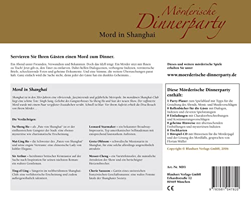 Stadtkrimis Exit Escape Stadtführung Mörderische Dinnerparty – Mord in Shanghai - Krimidinner für zuhause 6 bis 8 Personen - spannendes Krimi Dinner Spiel - Krimispiel für Erwachsene