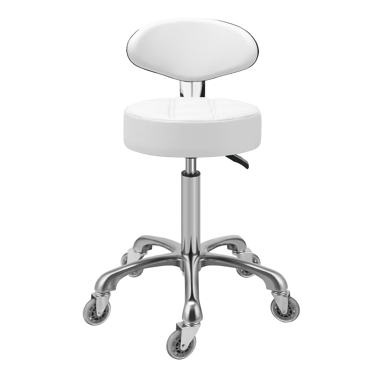 Kaleurrier Rolling Stool with Back Support
