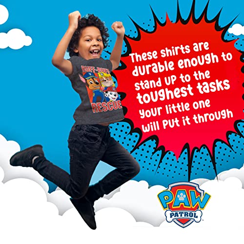 Paw Patrol 3 Pack Boy's Graphic Tees, Cute Short Sleeve T-Shirts for Boys Pack of 33