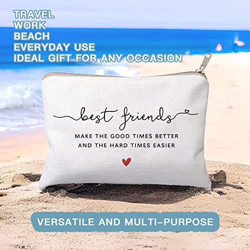 Best Friends Gifts Cosmetic Bag Friendship Makeup Bag Gift with Heart Missing You Friends Sister Birthday Gifts Anniversary Gift Friendship Toiletry Bag4