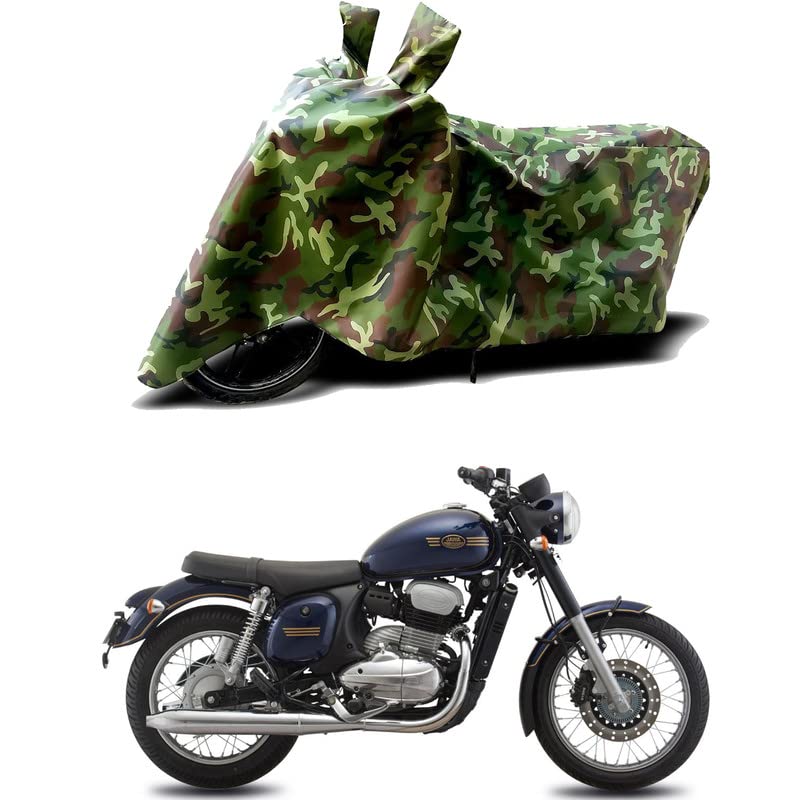 Image of 100% Water Resistant Bike Scooty Two Wheeler Body Cover Compatible for Jawa Forty Two Nebula /UV-Rays /Heat Protection /Birds Dropping /Scratchproof /Dust Proof /Waterproof /All Varient[Green MJ]