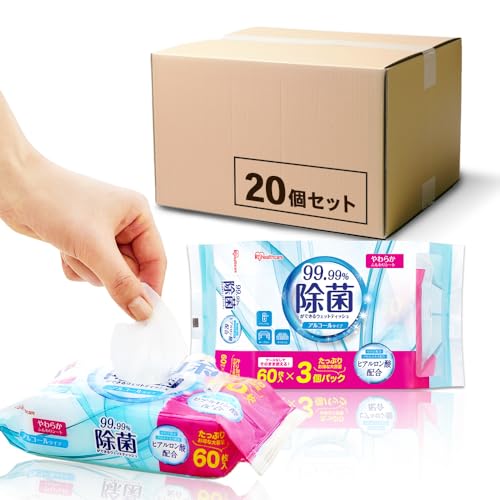 アイリスオーヤマ 除菌ができるウェットティッシュ アルコール 3,600枚(60枚×60個) WTS-60A3P