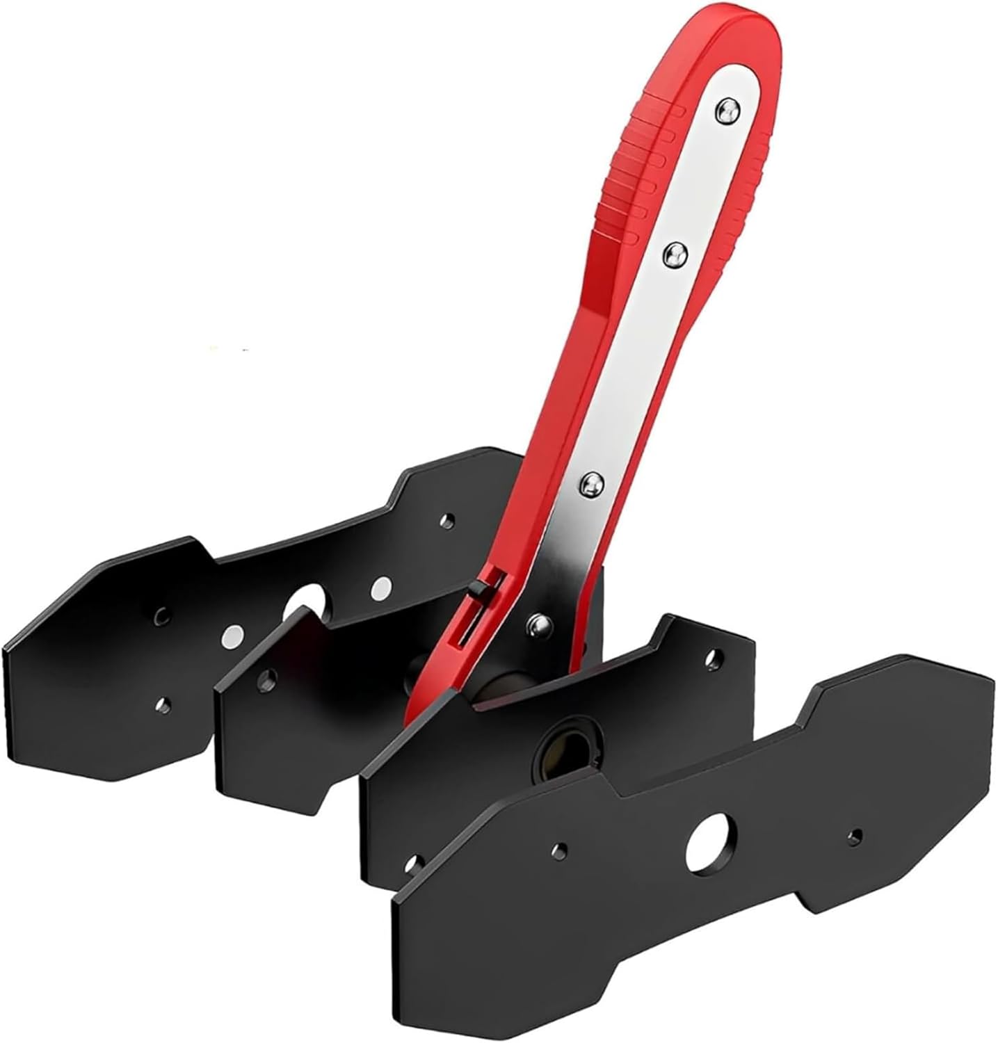 Brake Caliper Compression Tool,Car Ratcheting Brake Caliper Piston Spreader Press Tool with 2PCS Steel Plates,360° Adjustable Ratchet Piston Compressor, Essential Tool Kit for Car Brake Repair