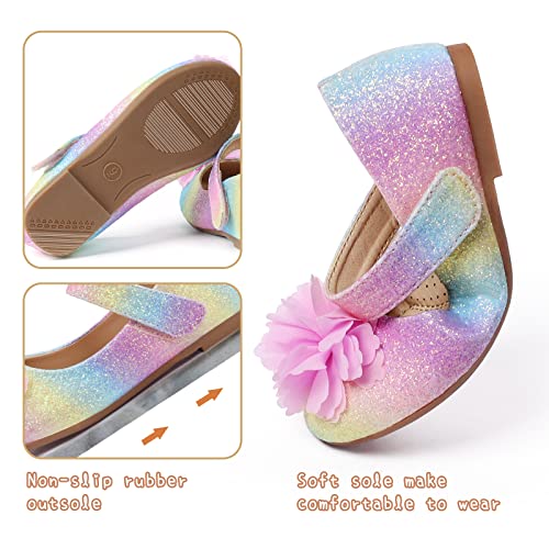 Adamumu Toddler Dress Shoes Flower Girl Shoes For Weeding Cute Toddler Mary Jane Shoes Lace Flore Ballet Flat For Walking,Jumping #TOP4