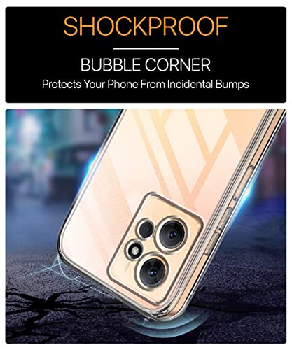 Image of WOW IMAGINE Crystal Clear Transparent Back Case Cover for Xiaomi Redmi Note 12 4G | Full Device & Camera Protection Shockproof TPU | Flexible Silicone Back Cover Case - Transparent