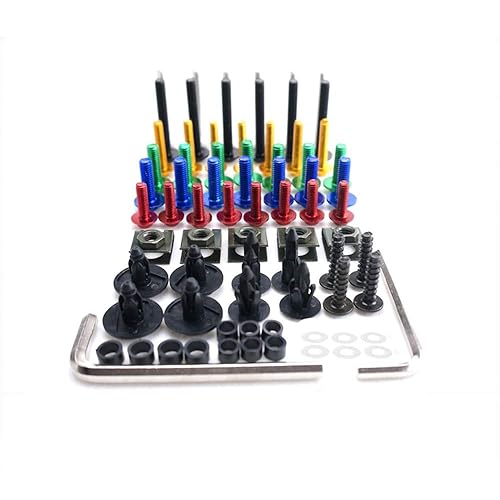 Miniatura 4 de Kits de pernos de carenado para motocicleta, tornillos completos compatibles con Suzuki Kawasaki Ducati MT07 MT09 Z1000 CBR1000RR CBR600RR (verde, 1)