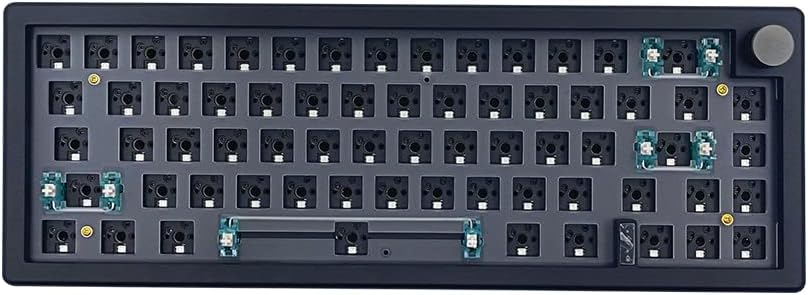 BOYI GMK67 Barebones Keyboard Kit,65% RGB Hot-Swap Gasket Mounted Tri-Mode BT/2.4GHz/USB-C 4000mAh Wireless Custom Programmable Mechanical Gaming Keyboard DIY Kit with Knob(Black)