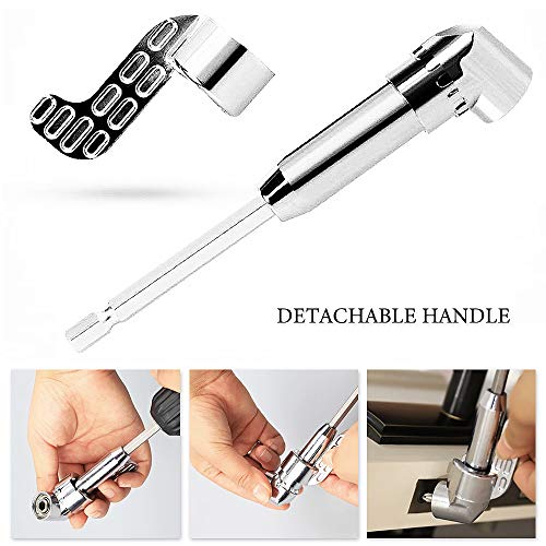 Flexible Drill Bit Extension Set For Confined Space, 105° Right Angle Cordless Drill Attachment Adapter Right Angled Screwdriver Drill Adapter+ Flexible Drill Bit Extender Holder, Spb-3 #TOP4
