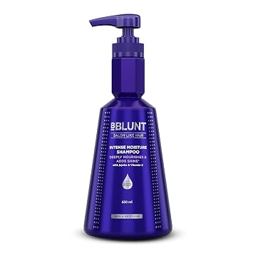 B.BLUNT Intense Moisture Shampoo with Jojoba and Vitamin E for Dry & Frizzy Hair - 650 ml